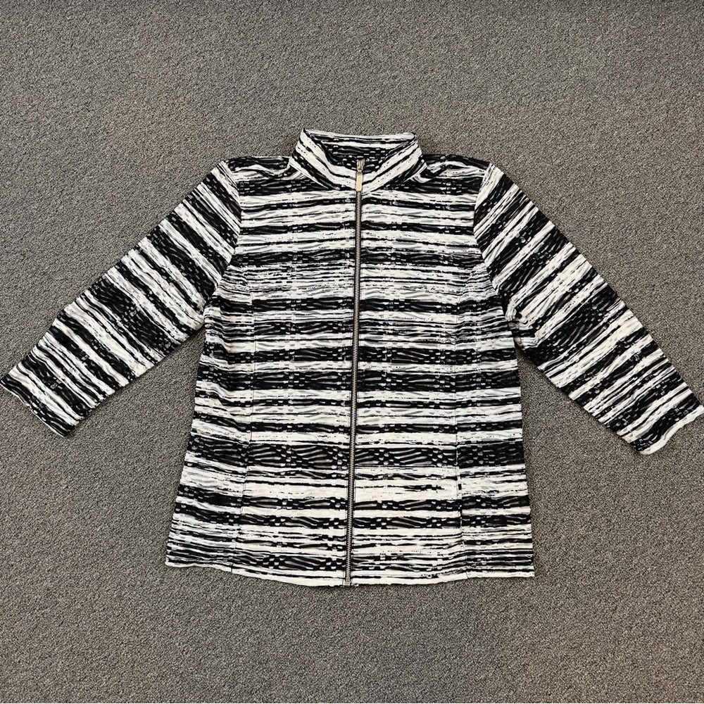 Chico's Monochrome Patterned Jacket - image 1